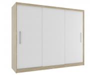 Šatní skříň s posuvnými dveřmi TIMPAS 235x218 cm DUB SONOMA/BÍLÁ